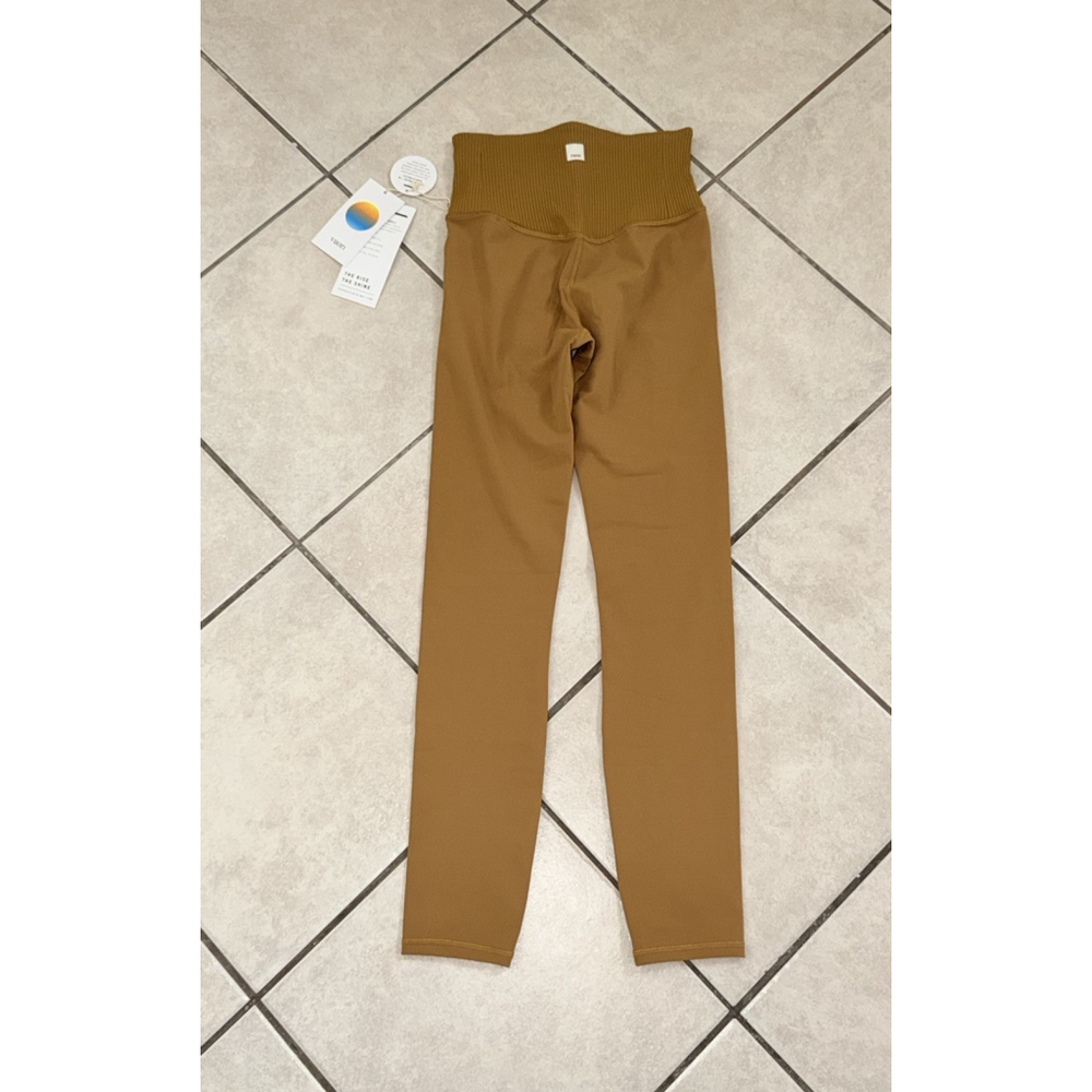 VUORI RIB STUDIO LEGGING 25”DARK GOLDEN COLOR SIZE XS NWT - Picture 4 of 10